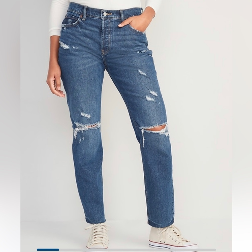High waist slouchy straight jeans size 10